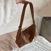 Trendy Design Luxury Suede Leather Retro Soft Leather Girl Motorcycle Underarm Bag Faionable Casual Hobo Bag