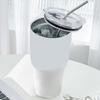 Stainless Steel Ice Cup 900ML Large Capacity Insulation Tumbler with Straw Car Coffee Cup for Hot Cold