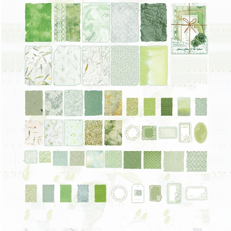 

100 шт./пакет Материал Бумага Серия Почта Ретро Цветок Бабочка Материал Бумага Несколько Сценариев DIY Заметки Альбом Украшение зелёный