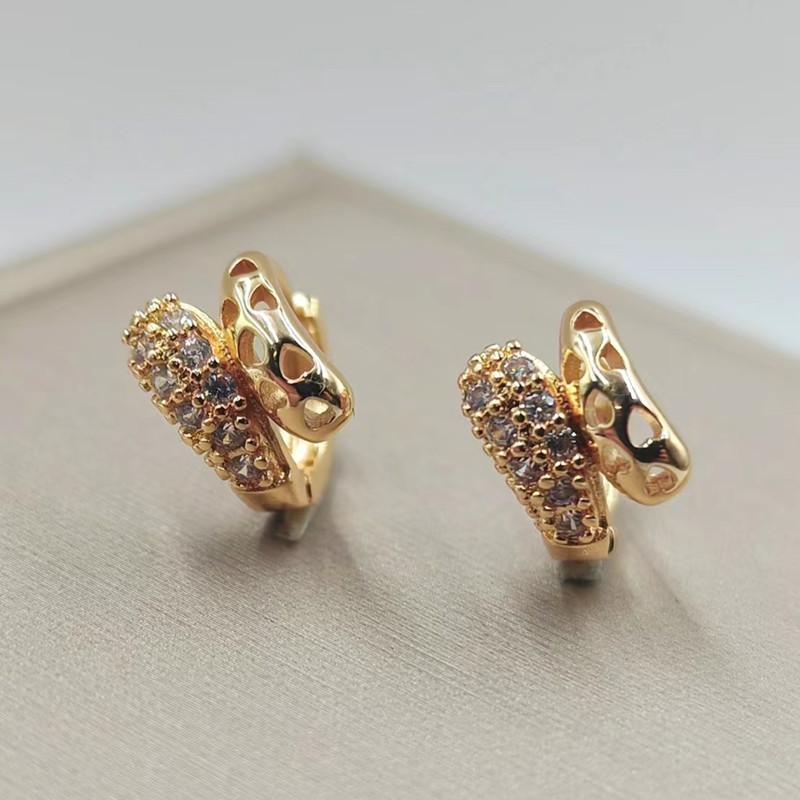 

Корейские модные металлические серьги-кольца с геометрическим цирконием для женщин, модные серьги золотого цвета, ювелирные изделия, аксессуары для вечеринок