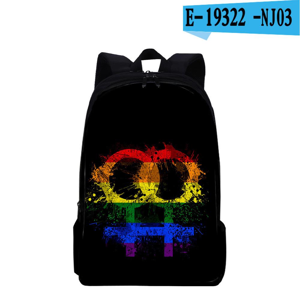 Klassieke Populaire Kleurrijke LGBT Notitieboek Rugzakken leerling Schooltassen 3D Print Oxford Waterdicht Jongens/Meisjes Laptop Rugzakken
