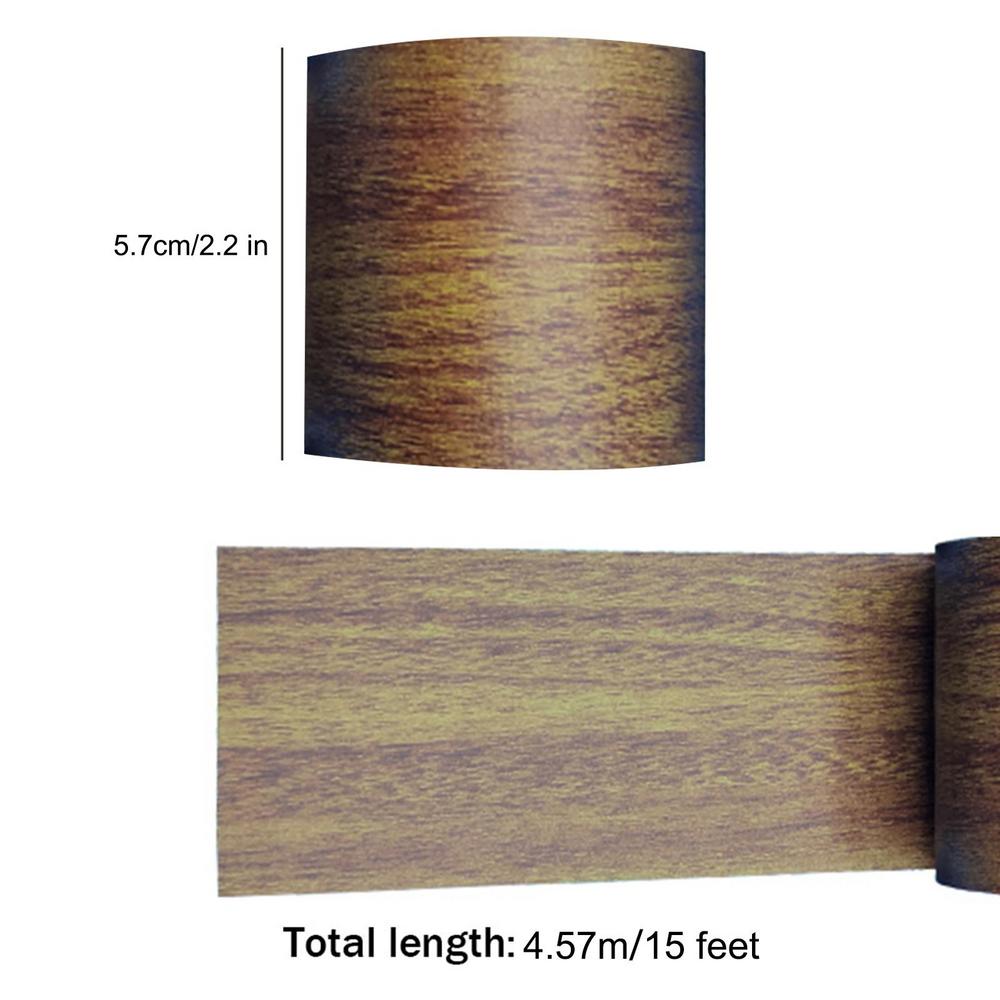 Floor Furniture Renovation Skirting Line Sticker Realistic Wood Grain Repair Adhensive Duct Tape Home Decorations Accessories