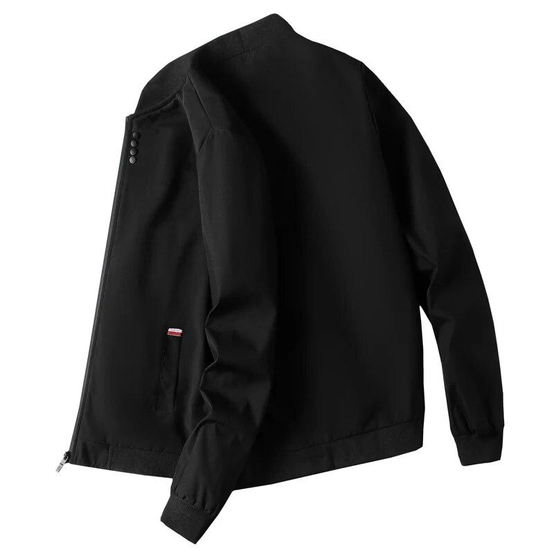 Men's Jacket Spring Autumn Thin Long Sleeve Baseball Uniform Windproof Cycling Jacket Solid Zipper Casual Jacket