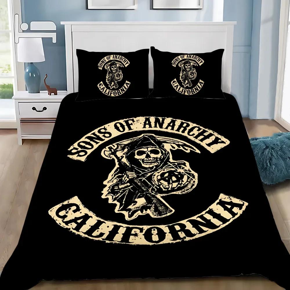 Sons Of Anarchy R-Retro Bedding Set Adult Boy Girl Bedroom Decoration Children Gift Single Double Queen King Size
