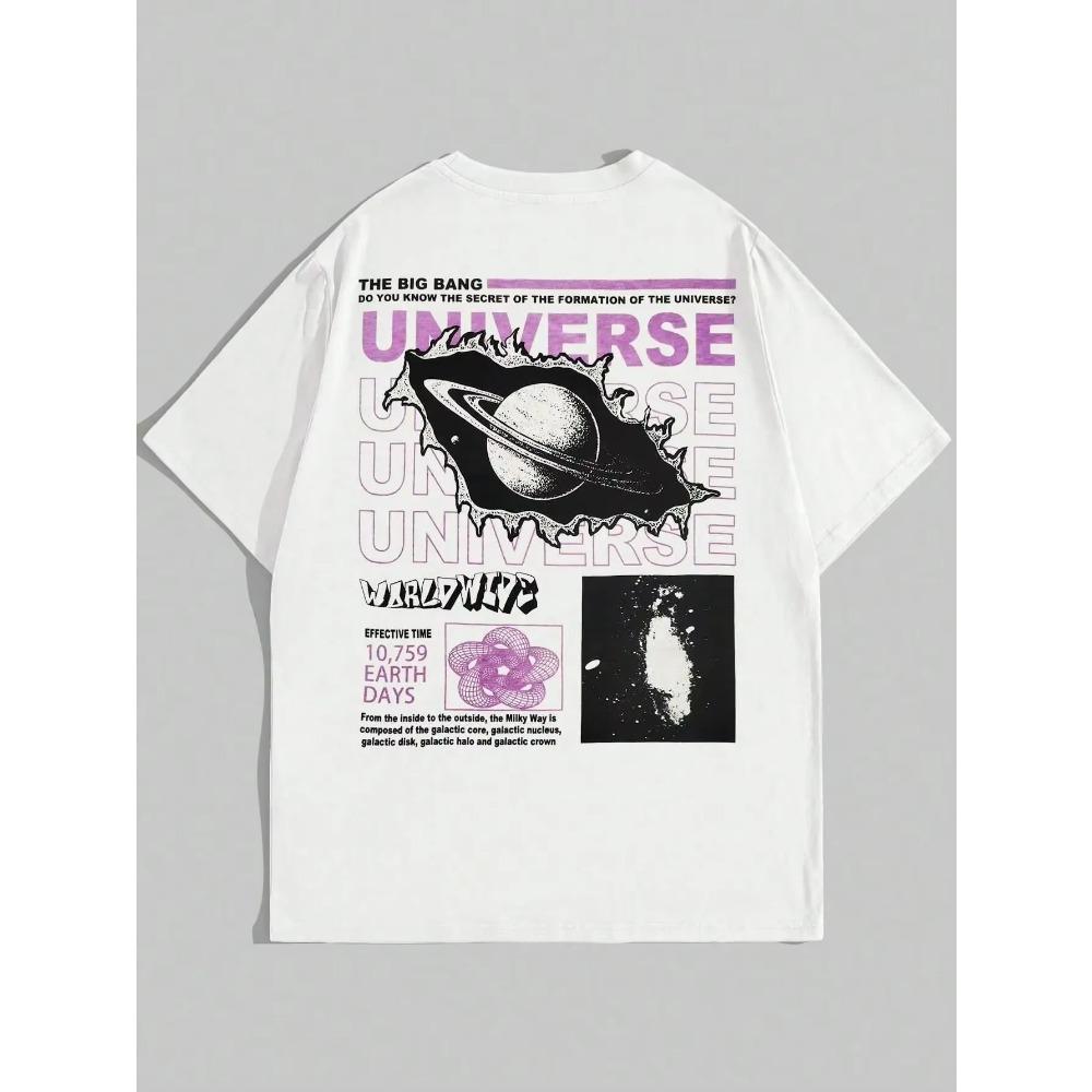 The Secret of The Big Bang In The Universe Men T Shirts Summer Cotton T-Shirts Breathable Loose Clothes Hip Hop Street Tees