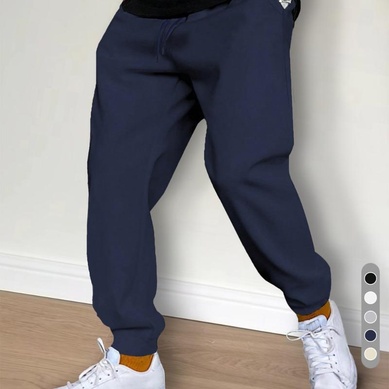 Pánské ležérní kalhoty podzimní zima fleecové tepláky pánské běžecké jogger sportovní gymnastické kalhoty móda jednobarevné cvičení dlouhé kalhoty