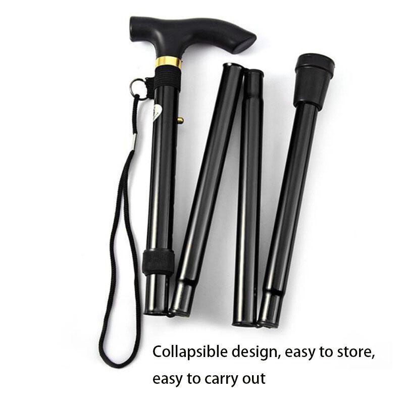 Adjustable 5-Section Aluminum Hiking Pole Shock Absorbing Lightweight Travel Stick for Hiking and Walking