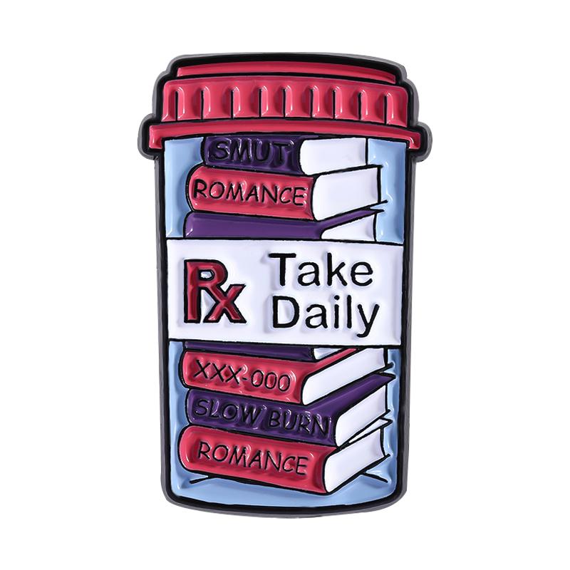 Book Storage Enamel Pins Custom SO MANY BOOKS SO LITTLE TIME Brooches Lapel Badges Clothes Funny Jewelry Gift for Friends