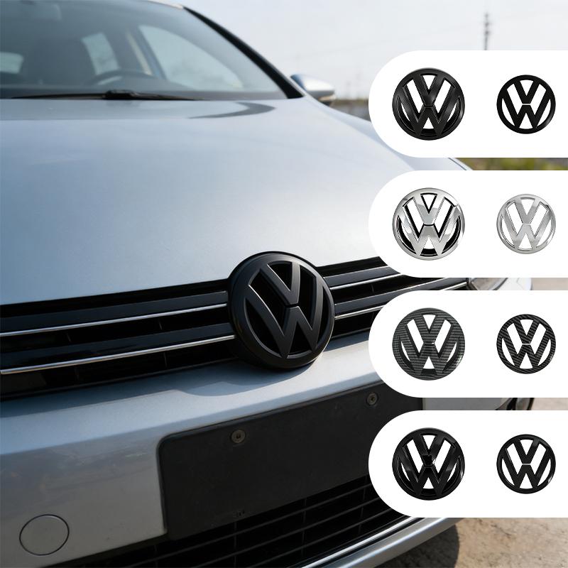 OPQ1 5K0853601C 5K0853630 Volkswagen 135mm Car Front Grille Badge 110mm Rear Trunk Emblem Lid Logo Accessorie For VW Golf 6 2009-2013