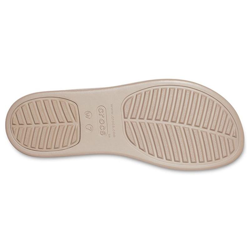 Crocs Brooklyn Lightweight Mushroom Gray Wedge Sandals Women's