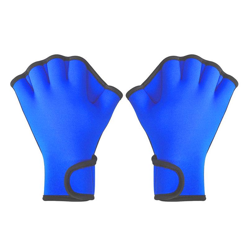 

Neoprene Swim Training Hand Fins - Duck Feet Paddle Gloves Medium