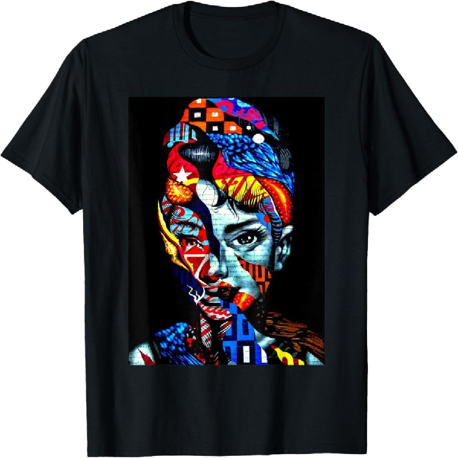 Graffiti Woman Coloured Street Art Graphic T-Shirt XXXXXL разноцветный