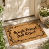 American Minimalist Letter Print Coir-Like Doormat Entryway Outdoor Non-Slip Dirt Trapper Mat