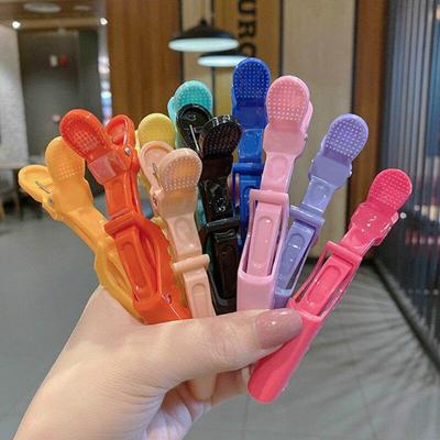 5/6 Piezas Coloridas Pinzas de Pelo de Caimán Pinzas Peluquería Profesional Salón Agarre de Pelo Horquillas de Cocodrilo Accesorios de Peluquería