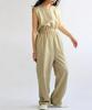 2025 High Waist Sleeveless Zipper Jumpsuit - Summer Pre-sale