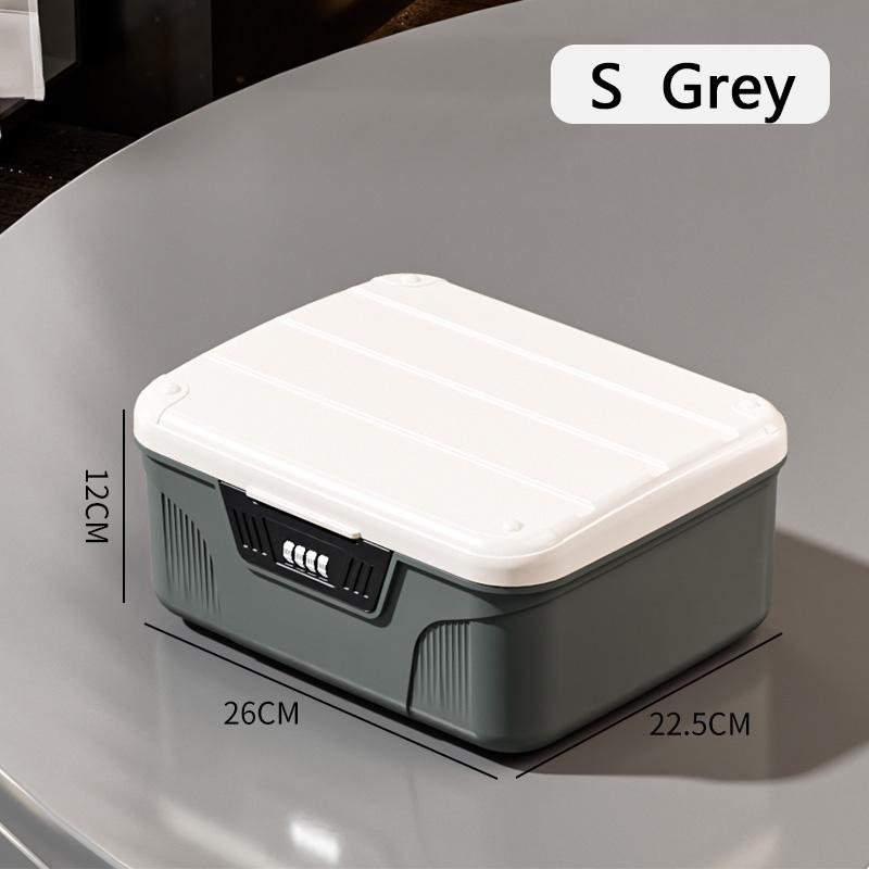 Large Capacity Password Storage Box for Home Use, Privacy File Certificate Layered Storage Box, Student Dormitory with Lock Stor