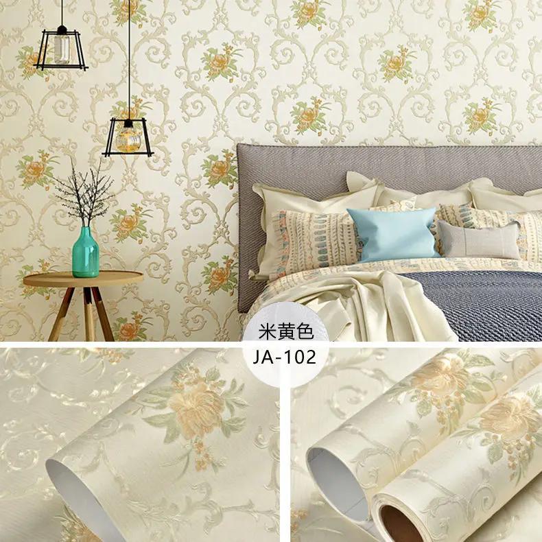 Zesílené samolepky na zeď v evropském stylu 3D do obývacího pokoje Samolepicí domácí dekorace Netkané tapety Tapeta na pozadí do ložnice