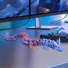3D-Druck Kristall Drachen Ornament Handheld Aktivität Gelenk Drachen Spielzeug Bastelarbeiten Strahlende Farbe Kinderspielzeug zur Stressbewältigung