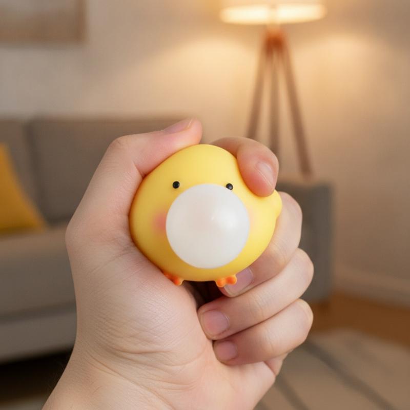 New Cute Blow Bubble Chick Fidget Toys Decompression Sensory Stress Relief Squeeze Toy For Adults Kids Party Favors