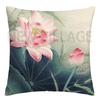 Lotus carp linen Doublesided Printed pillow cover Short plush Suitable living rooms bedrooms sofas throw cushion cover