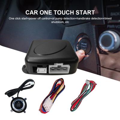 Sistema de Arranque con un Botón para Coche 12V Encendido Automático Sistema de Entrada sin Llave Control Remoto Sistema Inteligente de Arranque de Motor Accesorios para Coche