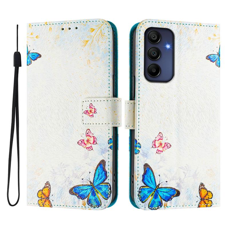 Luxury Flip Leather Case For Samsung Galaxy A17 A07 A16 5G Flip Cover on For Samsung A17 A06 4G Wallet Bags Flower Cases Shell