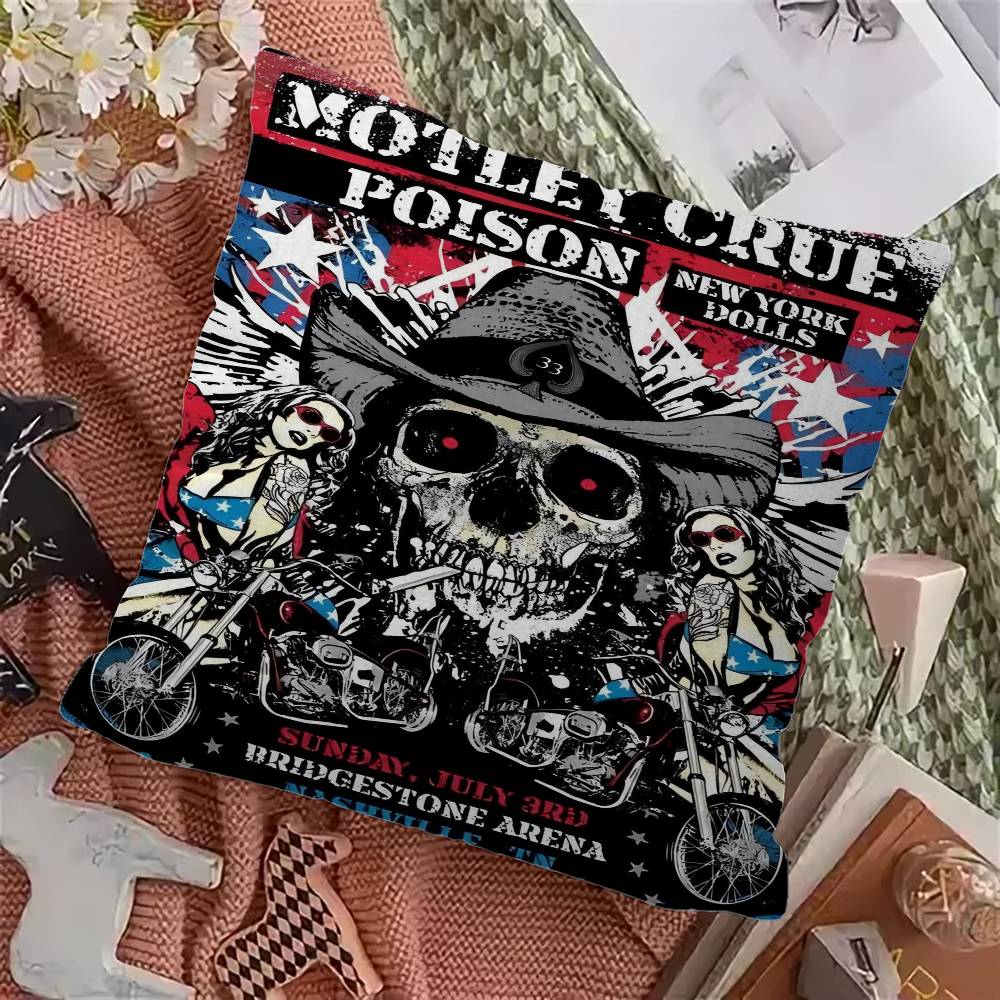

M-Motley Crues Band Personalized Picture Text Home Decorative Pillows Household Gifts 45x45cm 12x12Inch