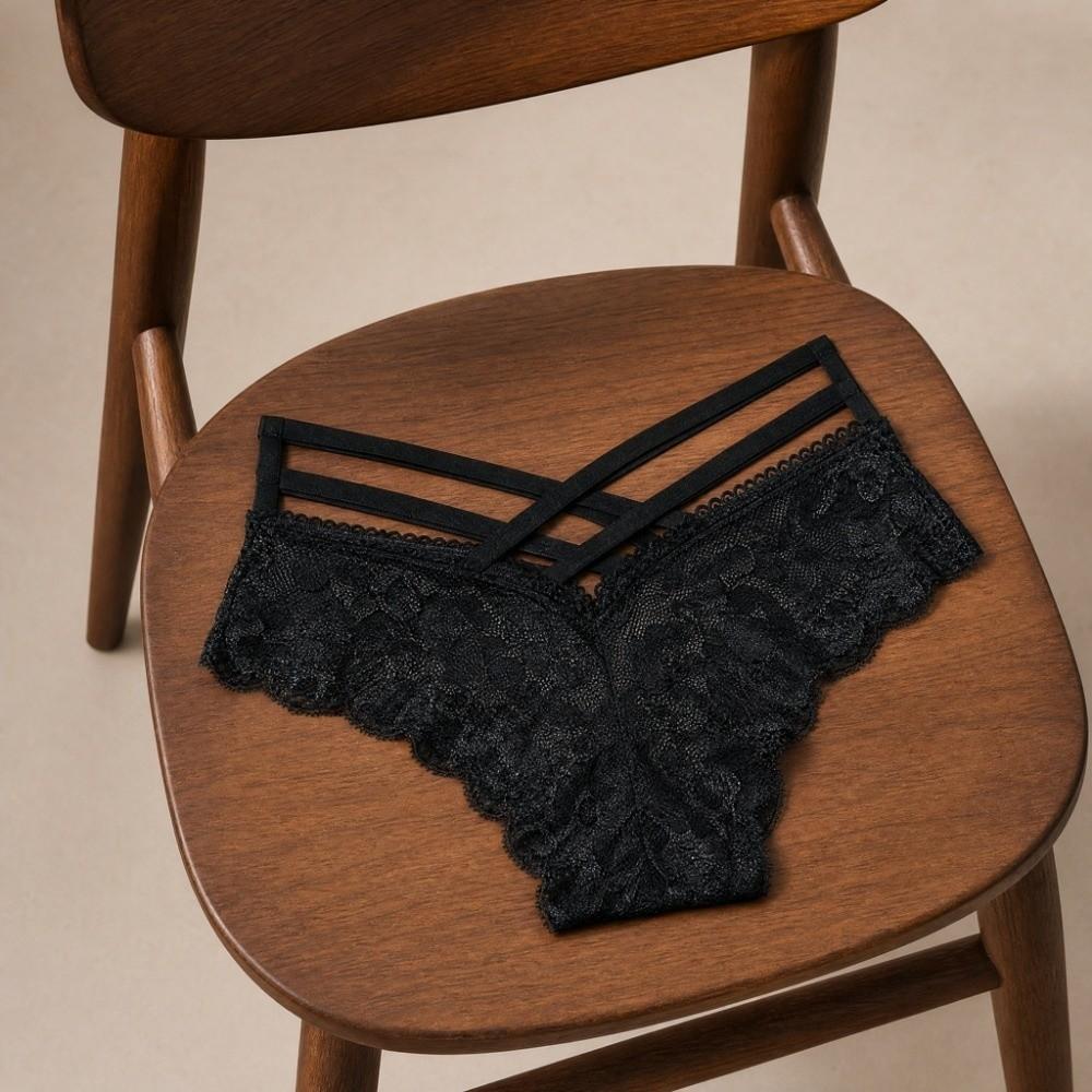 Underwear Women Lace Floral Thong Low-Rise T-back Panties Lace Solid Briefs Daily Wear