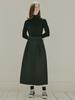 AVANT-G Waistband Volume Maxi Skirt - Black
