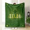 The Legend of Zelda Green Cover Design Patterned Flannel Blanket Perfect for the Bedroom Living Room, Sofa, or a Little Nap