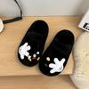 High-value Cartoon Mickey Thick-bottomed Cotton Slippers 2025 New Sweet and Cute Foreign-style Fluffy Slippers