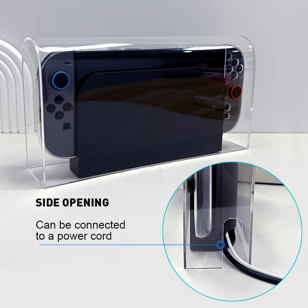 HD Transparent Dust Cover Display Box Host Cover for Switch NS Game Console Dock Protective Case Acrylic Hard Cover Accessories