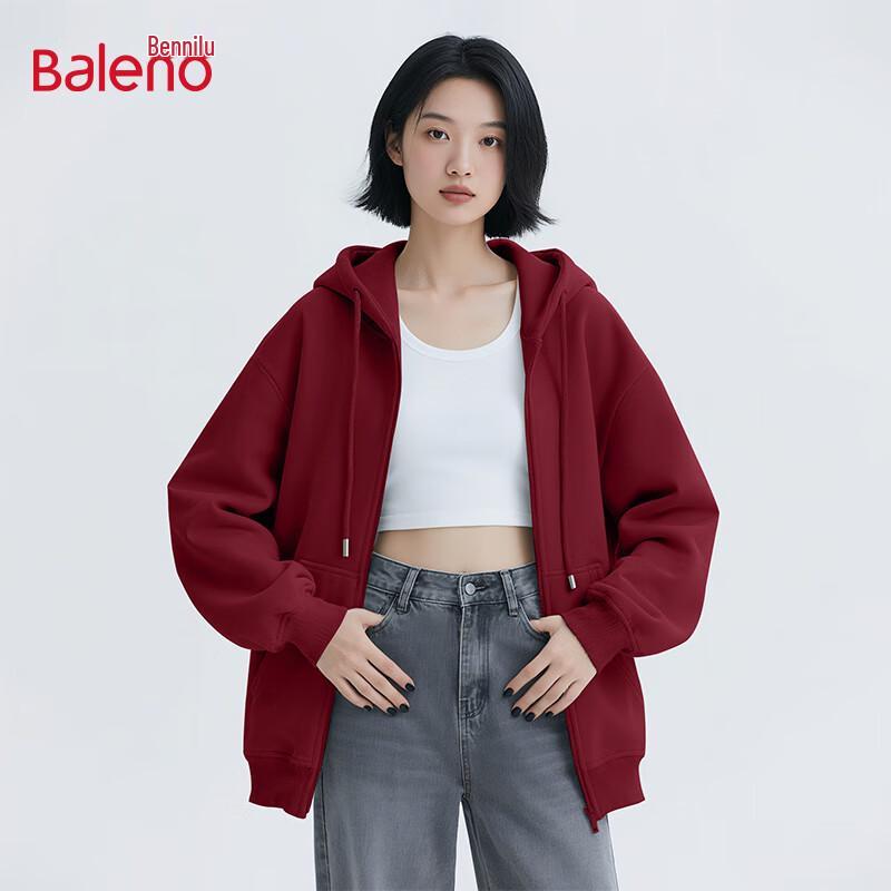 Baleno Women's Long Sleeve Hooded Zipper Cardigan
