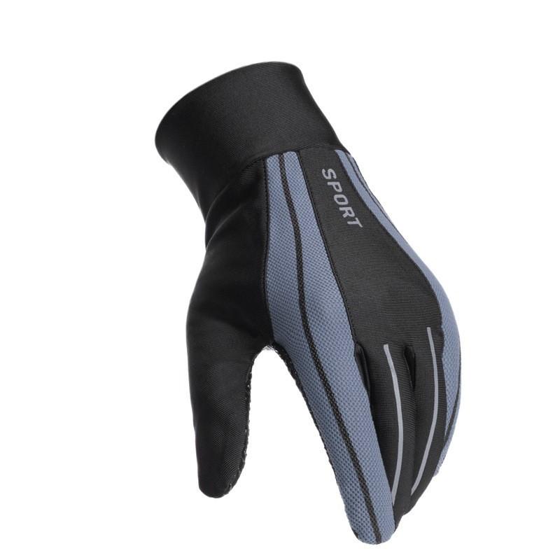 Men Women Lightweight Breathable Fishing Sun Protection Gloves Touchscreen Compatible Full Finger Outdoor Hiking Climbing Anti Slip Sports Use Mesh Medium Full-Finger Gray