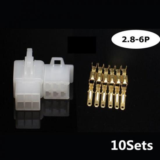 580PCS Motorcycle Car Electrical Wire Connector Terminal 2.8mm 2/3/4/6/9 Pin