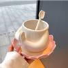 Creative Ceramic Coffee Cup Saucer Lotus Breakfast Plate White Ceramic Breakfast Milk Mug Exquisite Afternoon Tea Flower Cup New