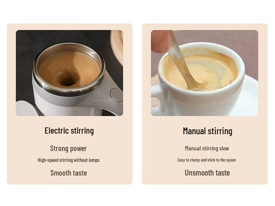 Tazza Mescolatrice Automatica Wireless - Shaker Elettrico Portatile per Caffè e Latte