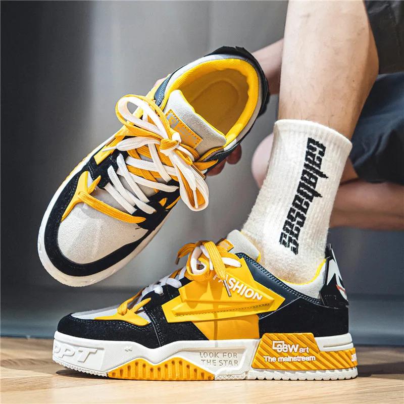 2024 Primavera Nuove Ballerine Stringate a Bocca Bassa Scarpe Casual alla Moda Comode Suola in Gomma Resistente all'Usura Scarpe da Uomo a Colori Misti