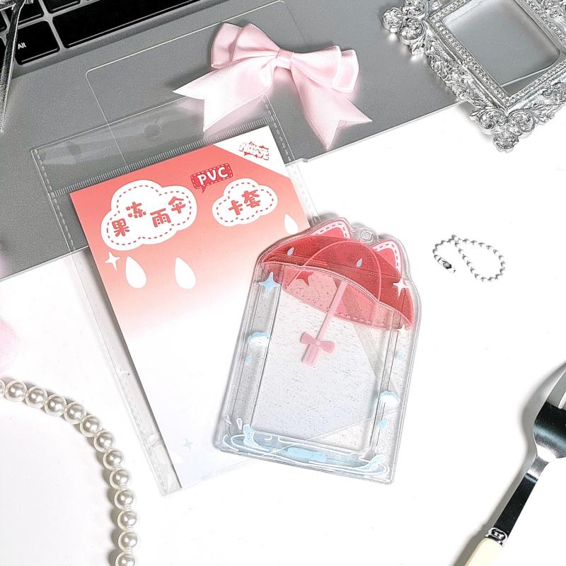 1 Piece Ins Korean Idols Photo Frame Umbrella Acrylic Photocard Holder 3 Inch Cute Sweet Card Display Desktop Decor Card Sleeve