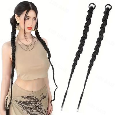 Syntetické elastické dlouhé copánkové prodloužení Prodlužování vlasů Elegantní vlasové doplňky pro každodenní použití