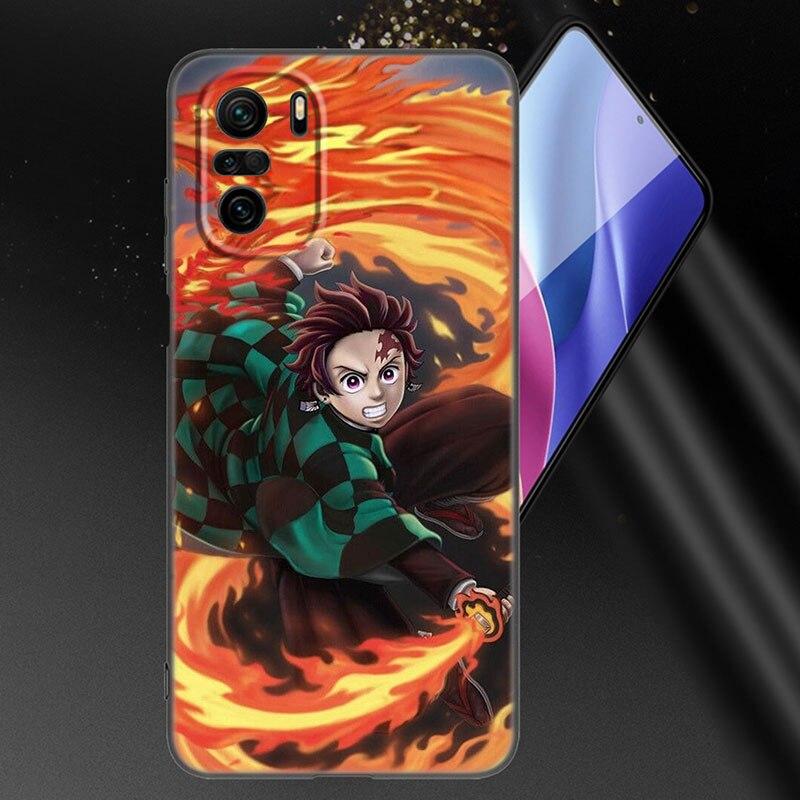 Anime Demon Slayer Kamado Tanjirou Phone Case For Xiaomi Mi POCO X3 NFC GT M4 M3 12 11T 10T Pro A3 11 Lite NE 5G 12X 11i F3