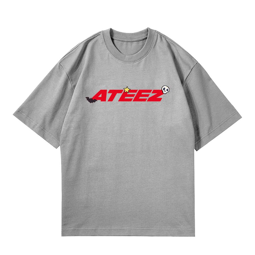 KPOP ATEEZ 25 Years Cartoon Short-sleeved T-shirt Cotton Customized Hongjoong Mingi San Yunho Fans Gift Fans Concert Clothing
