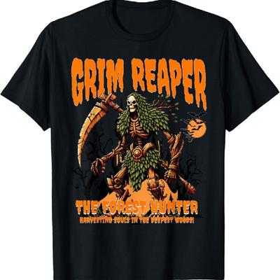 Sensenmann Waldjäger Gruseliges Halloween Horror T-Shirt