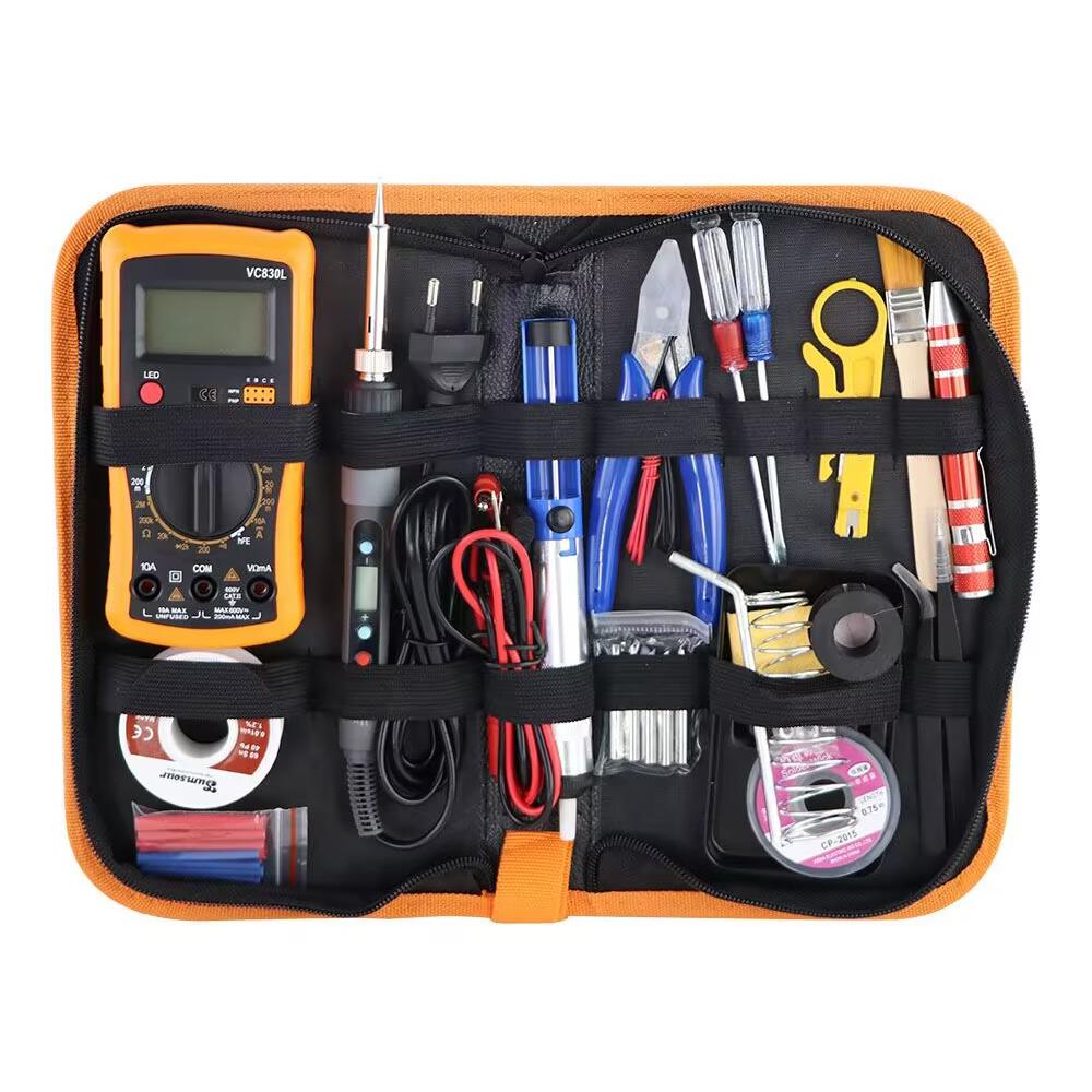 80W With Switch Electric Soldering Iron LCD Digital Display Adjustable Temperature Solder Welding Desoldering Repair Tools Kit