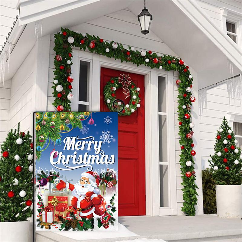 

Кардинал Рождественский черный красный клетчатый садовый флаг двухсторонний лен 30x45 см дворовый флаг зимний сезонный праздничный наружный декор 30x45cm