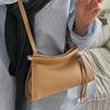 New Solid Color Luxury Women Leather Bag Bright Spring Summer Style High Quality Crossbody Bag Classic Design Underarm Bag