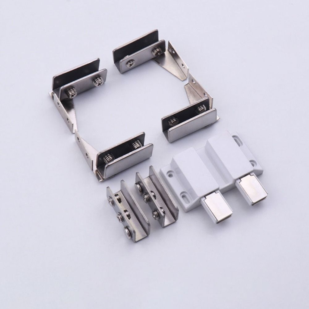Non-perforated Glass Door Hinge Side Mounted Cabinet Glass Hinge Magnetic Glass Hinge  Cabinet Door