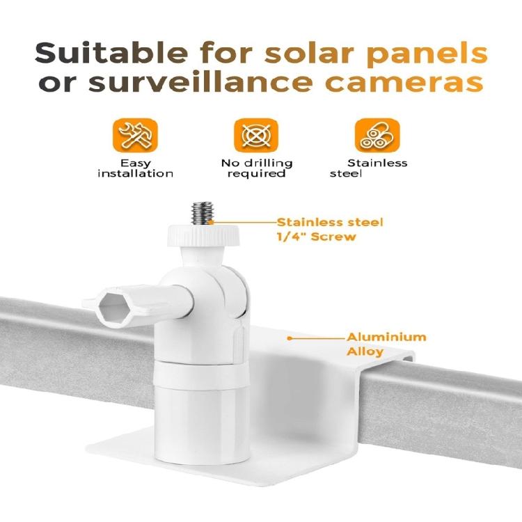 Universals Solars Panel Mount Aluminum Alloys Adjustable Gutters Brackets 360 Rotate Enhances Energy Efficiency