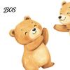 Adhesive Wall Sticker Bear Design Window Sticker, Self-Adhesive Waterproof Decal Durable for Living Room Bedroom Entrance Hall Home Decor Child-safe