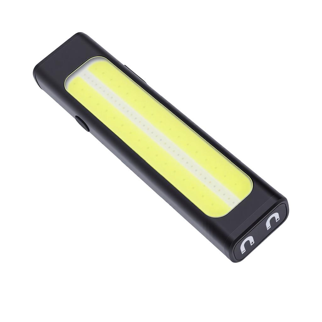 Rechargeable Flat Flashlight 11 Modes Water Proof COB LED Pocket Flashlight with Clip Magnetic Base for Camping Travel
